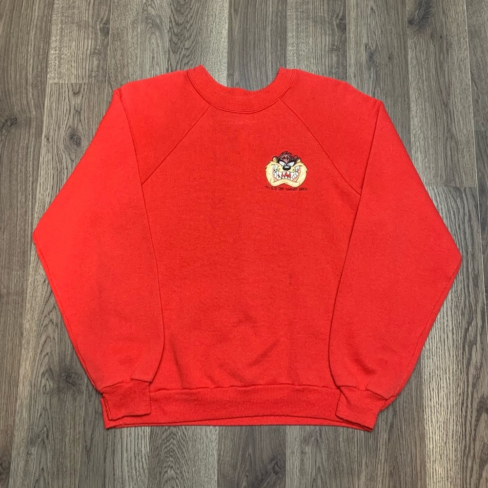 Vintage 1990s Tazmanian Devil Taz Youth Looney Tunes Crewneck Youth Large
